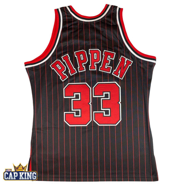 Chicago Bulls #33 Pippen 1997-98 NBA Mitchell & Ness Black Authentic Jersey - USA CAP KING