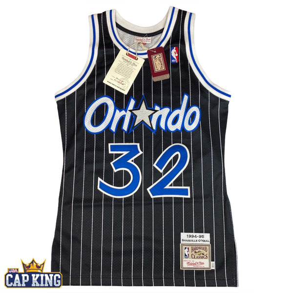 Orlando Magic #32 Shaquille O'Neal 1994-95 NBA Mitchell & Ness Black Authentic Jersey - USA CAP KING