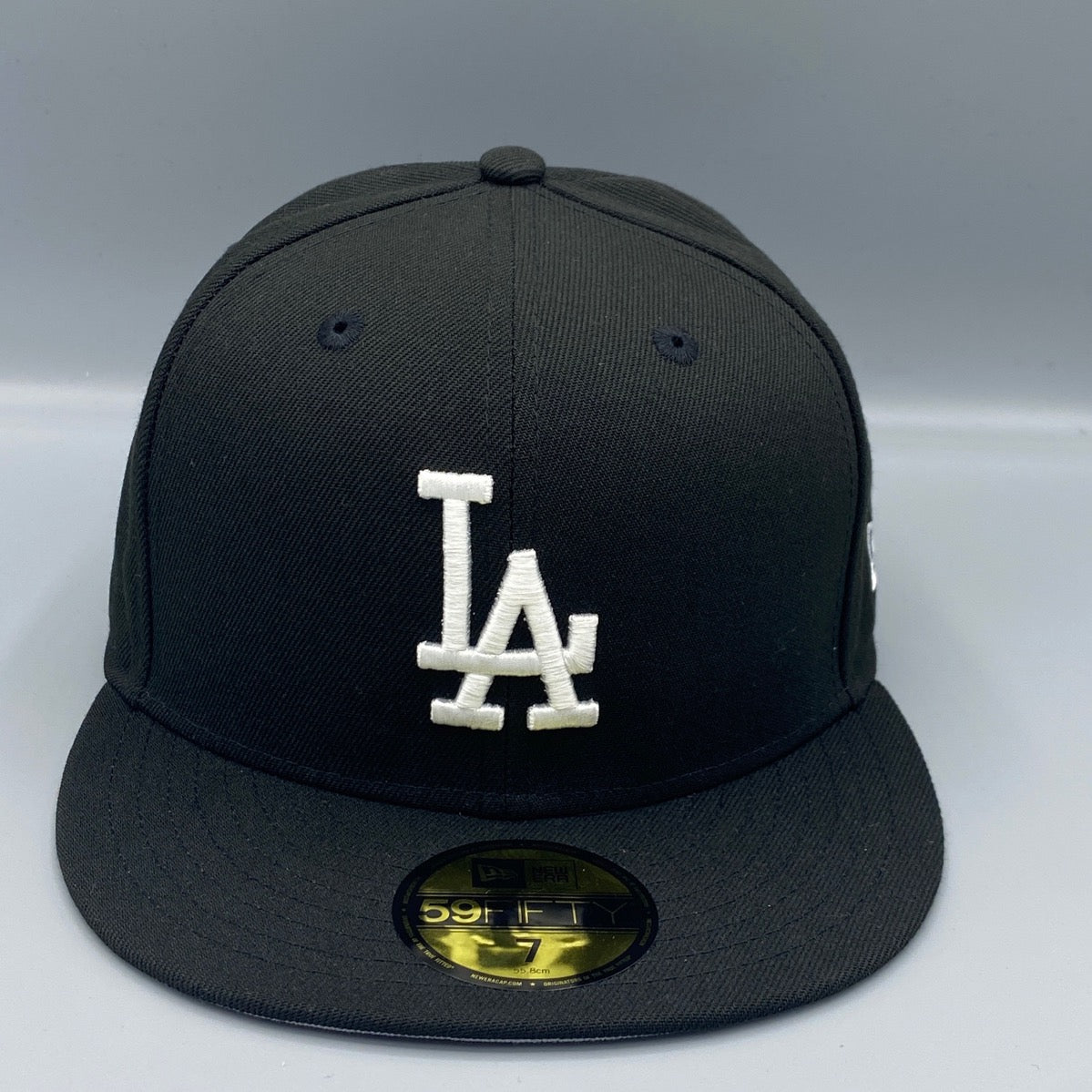 Los Angeles Dodgers Basic New Era Flag 59FIFTY Black Fitted Hat