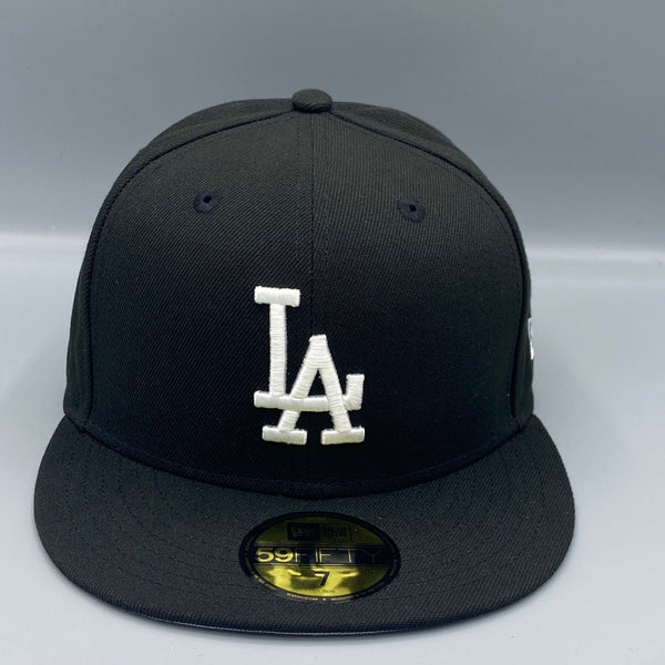 Los Angeles Dodgers Basic New Era Flag 59FIFTY Black Fitted Hat