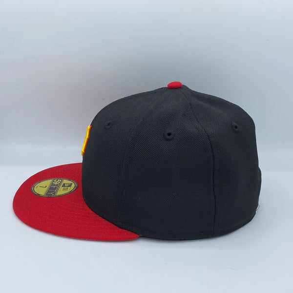 Pittsburgh Pirates Authentic Collection 59FIFTY New Era Black & Red Fitted Hat