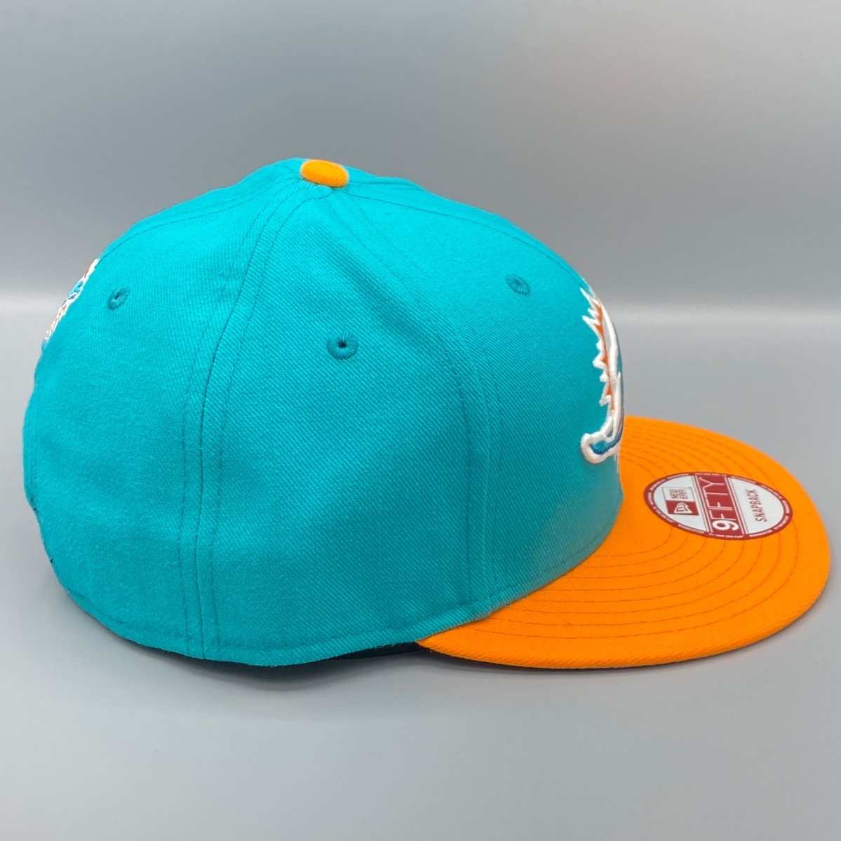 Miami Dolphins Black Teal 1972 Perfect Season 30th Anniversary New Era 59FIFTY Fitted Black | Teal / Ultra Bright White | Orangeade | Calypso Green /