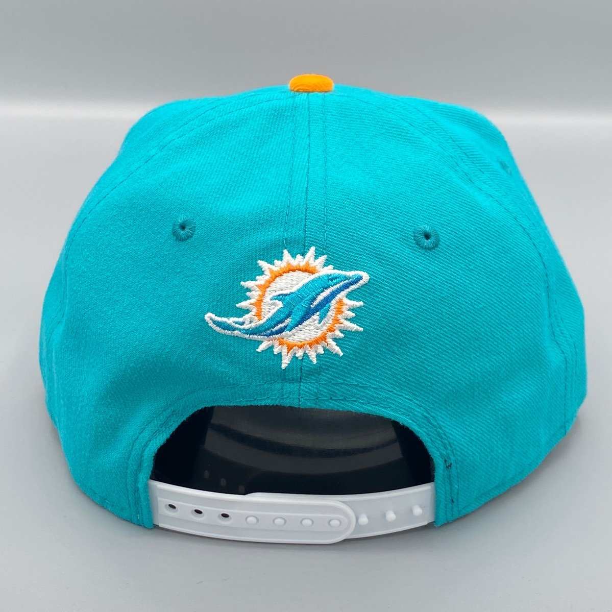 NFL Miami Dolphins Vintage Old School Flat Bill Teal Orange Logo 7 Snapback  Hat