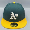 Oakland A's 1989 World Series 59FIFTY New Era Green & Yellow Hat - USA CAP KING