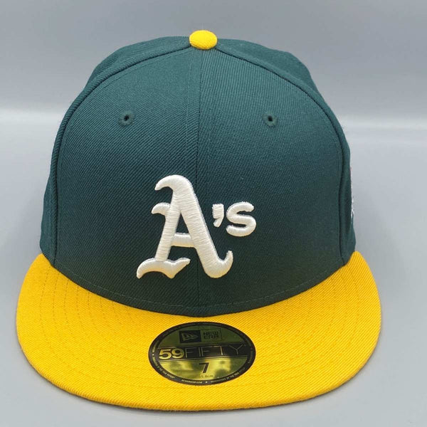 Oakland A's 1989 World Series 59FIFTY New Era Green & Yellow Hat - USA CAP KING