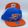 Oklahoma City Thunder 2Tone NBA Mitchell&Ness Blue & Orange Trucker Hat