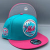 New York Mets Shea Stadium 9FIFTY New Era Teal & Pink Snapback Hat
