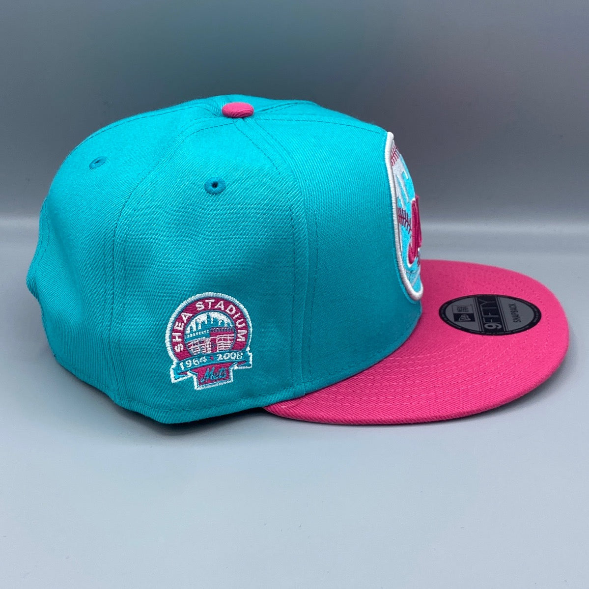 New York Mets Shea Stadium 9FIFTY New Era Teal & Pink Snapback Hat