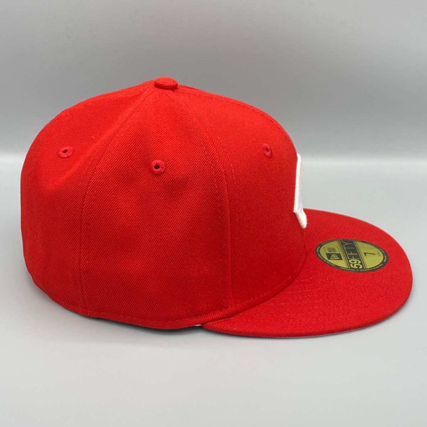 Cincinnati Reds 1990 World Series 59FIFTY New Era Red Fitted Hat Gray Bottom - USA CAP KING