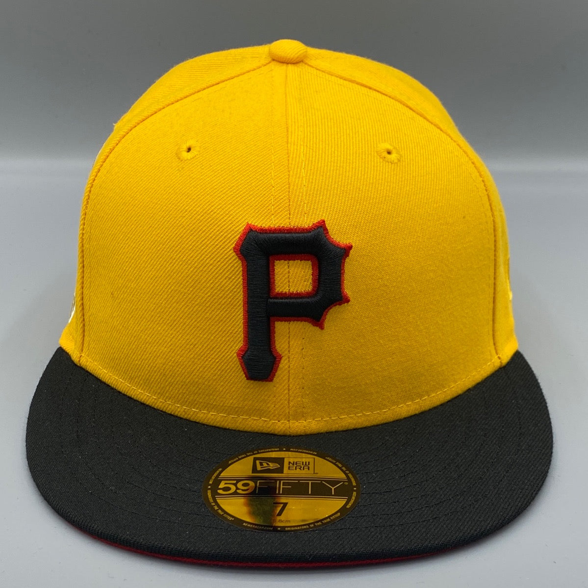 New Era Black Yellow Grey Bottom Pittsburgh Pirates 1959 All Star Game Fitted Hat 7 1/8