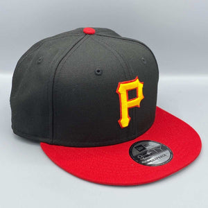 Pittsburgh Pirates Basic 9FIFTY New Era Black & Red Snapback Hat - USA CAP KING