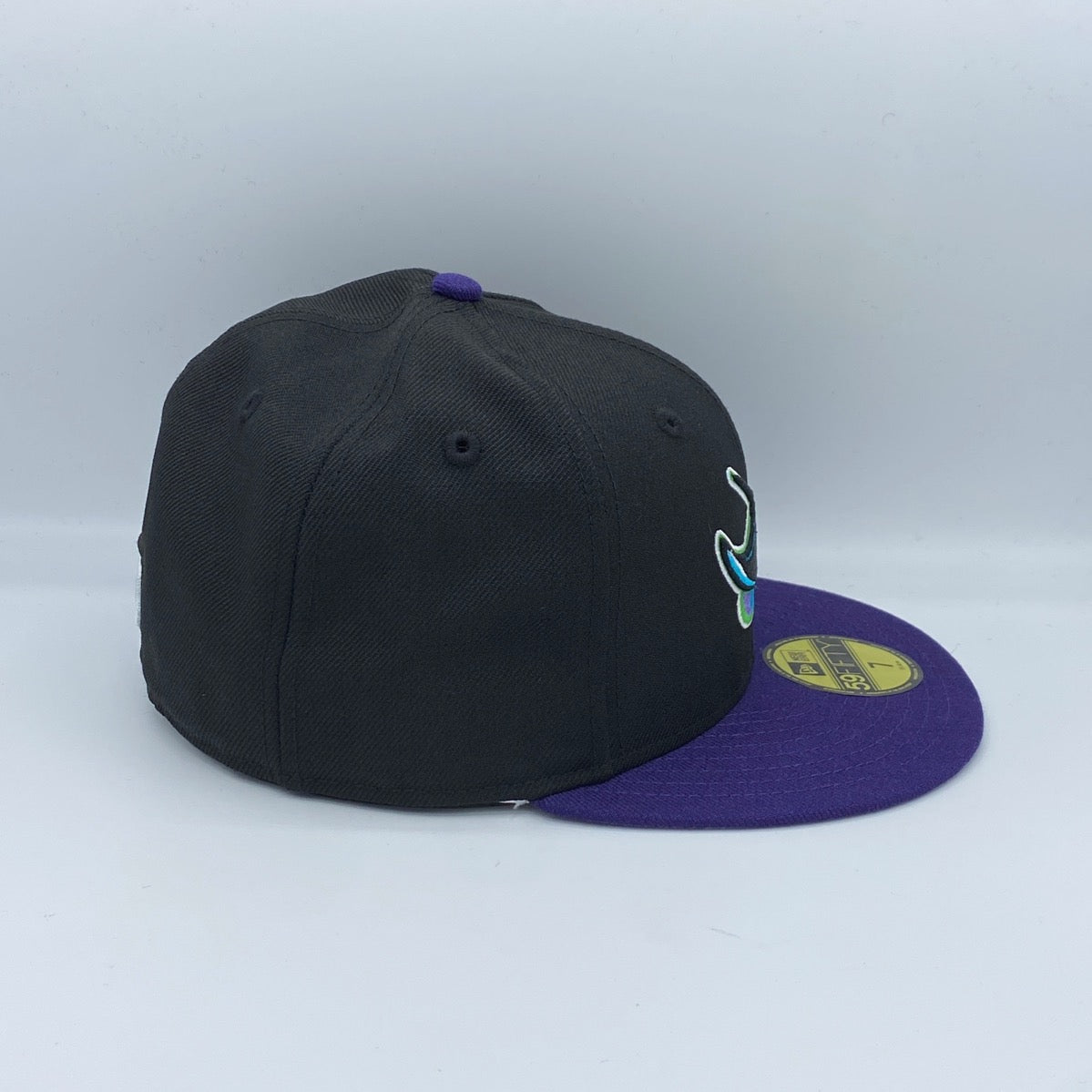New Era 59FIFTY Satin Tampa Bay Rays Inaugural Patch Hat - Black, Purple Black/Purple / 7 1/4
