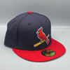 St. Louis Cardinals Authentic Collection 59FIFTY New Era Navy Blue & Red Hat