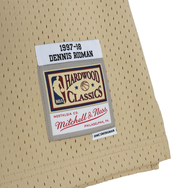 Khaki Black Swingman Dennis Rodman Chicago Bulls 1997-98 Jersey