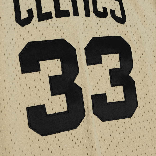 Khaki Black Swingman Larry Bird Boston Celtics 1985-86 Jersey