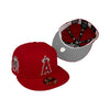 LA Angels 50th Anniversary 59FIFTY New Era Red Fitted Hat Gray Bottom