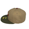 Los Doyers Dodgers New Era 59FIFTY Camel & Olive Fitted Hat H Red Bottom
