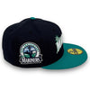 Mariners 30th Anni. 59FIFTY New Era Navy & NW Green Fitted Hat Gray Bottom