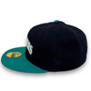 Mariners 30th Anni. 59FIFTY New Era Navy & NW Green Fitted Hat Gray Bottom