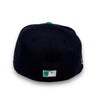 Mariners 30th Anni. 59FIFTY New Era Navy & NW Green Fitted Hat Gray Bottom