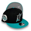 Marlins 03 WS 9FIFTY New Era Black & Teal Snapback Hat