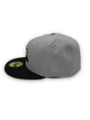 Metallic Shield Coll. Rockies New Era 59FIFTY Grey & Black Hat Red Bottom