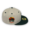 Mets 59FIFTY New Era Stone & DK Green Fitted Hat Green Bottom