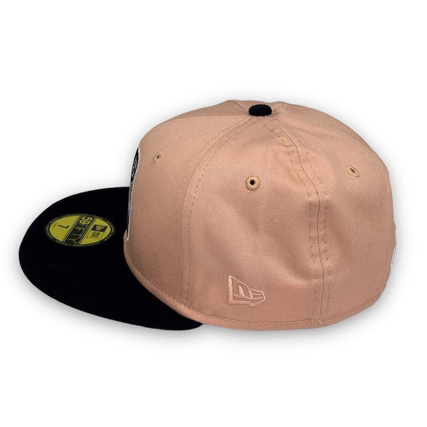 Miami Beach Flamingos New Era 59FIFTY New Era Blush & Light Navy Fitted Hat Grey Bottom