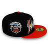 Miami Marlins 2012 IS. New Era 59FIFTY Black & Orange Hat Gray Botton