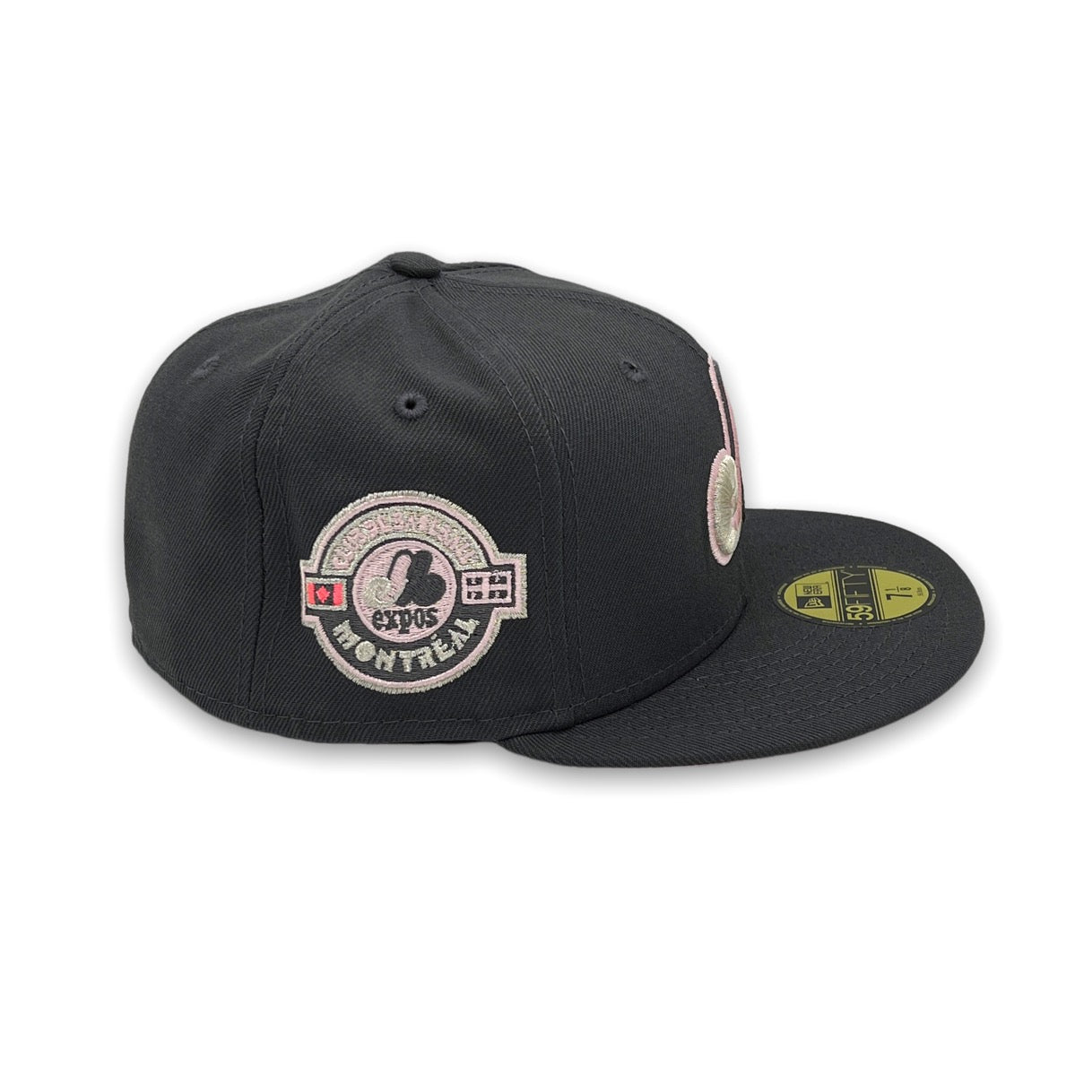 Montreal Expos Club New Era 59FIFTY Graphite Hat Pink Bottom – USA CAP KING