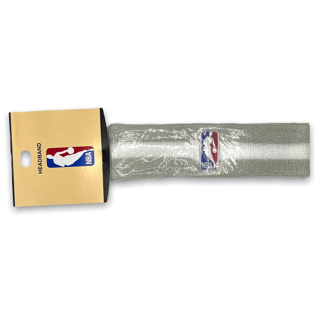 NBA Retro Headband Gray & White Stripe
