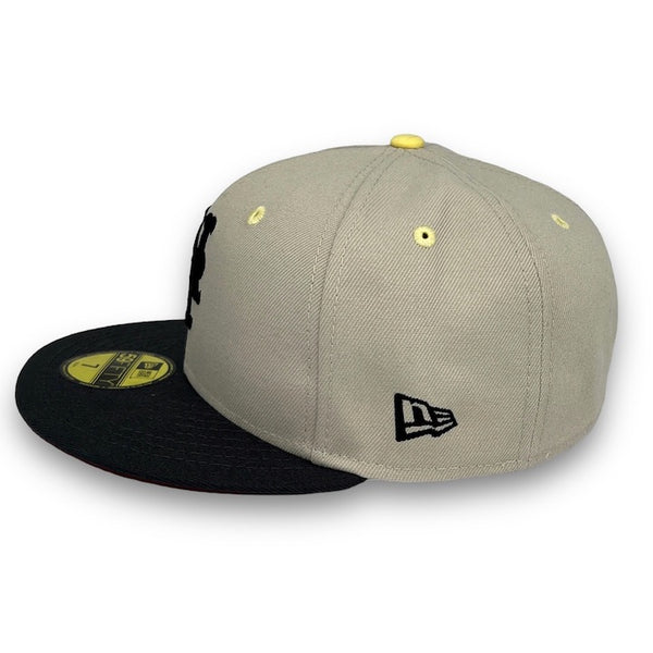 NYC KWS Mets New Era 59FIFTY Stone & Graphite Hat H Red Botton