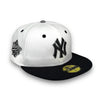 NYC KWS Yankees New Era 59FIFTY White & Graphite Hat Snow Gray Botton
