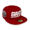 NY Giants 25th Anni. 59FIFTY New Era Red Fitted Hat Grey Bottom