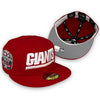 NY Giants 25th Anni. 59FIFTY New Era Red Fitted Hat Grey Bottom