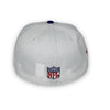 NY Giants 75th Anni. 59FIFTY New Era White & Blue Fitted Hat Grey Bottom