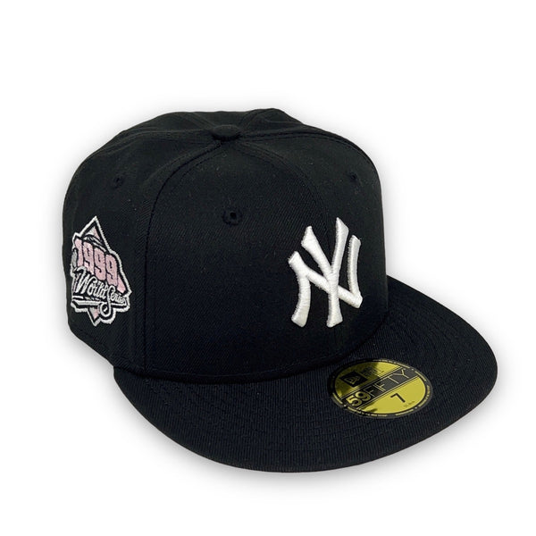NY Yankees 1999 WS 59FIFTY New Era Black Hat Pink Bottom