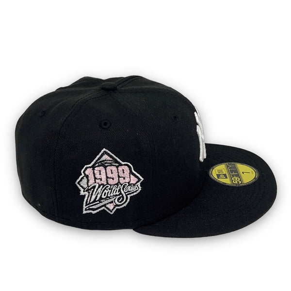 NY Yankees 1999 WS 59FIFTY New Era Black Hat Pink Bottom