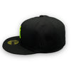 NY Yankees 1999 World Series New Era 59FIFTY Black Fitted Hat Neon Green Bottom