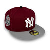 NY Yankees 27 WS New Era 59FIFTY Cardinal & Gray Hat Kelly Green Botton