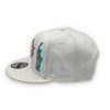 New York Knicks 9FIFTY New Era Snapback White Hat Pink Bottom