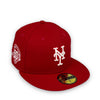 New York Mets 50th Anni. 59FIFTY New Era Fitted Red Hat Grey Bottom