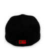 New York Mets Basic 59FIFTY Black & Dark Green Hat Gray Bottom