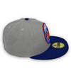 New York Mets Basic 59FIFTY Grey & Royal Blue Hat Gray Bottom
