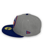 New York Mets Basic 59FIFTY Grey & Royal Blue Hat Gray Bottom