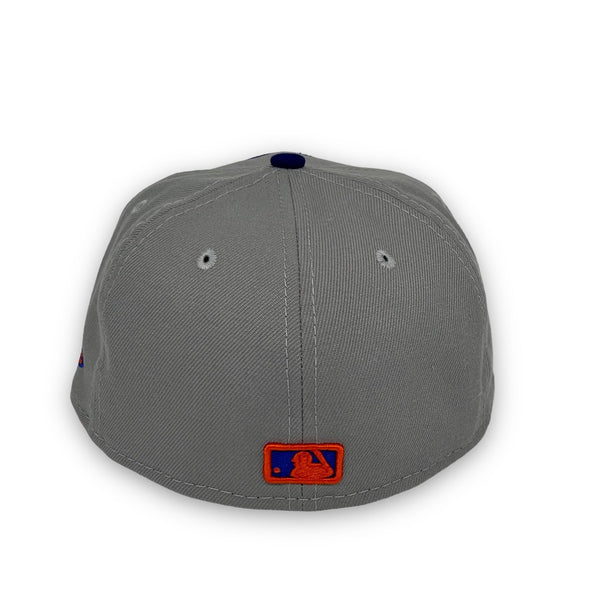 New York Mets Basic 59FIFTY Grey & Royal Blue Hat Gray Bottom