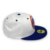 New York Mets Basic 59FIFTY White & Royal Blue Hat Gray Bottom