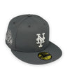 New York Mets Final Season 59FIFTY New Era Fitted Grey Hat Grey Bottom
