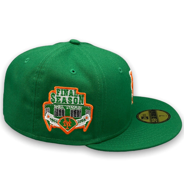 New York Mets Final Season New Era 59FIFTY Kelly Green Fitted Hat