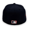 New York Yankees 99 WS 59FIFTY New Era Navy Fitted Hat Red Bottom